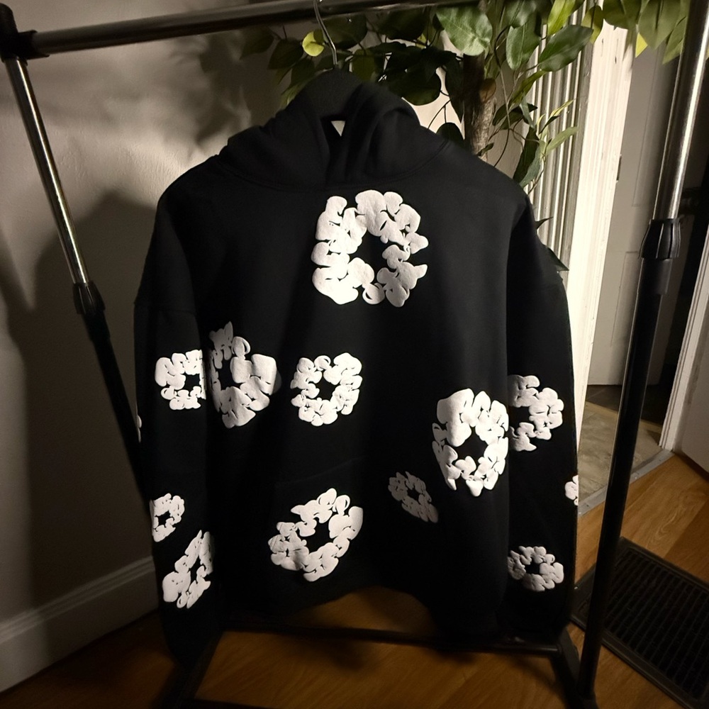 Denim tear black hoodie- size M - Picture 1 of 4